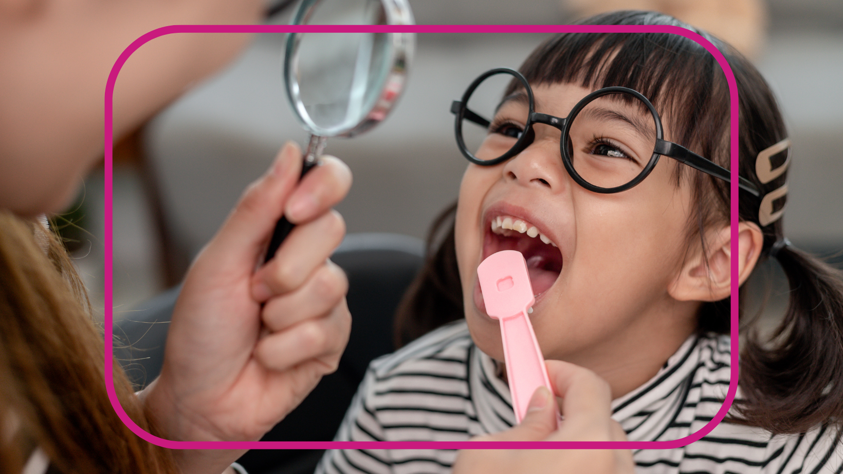 Child having teeth examined by Dentist